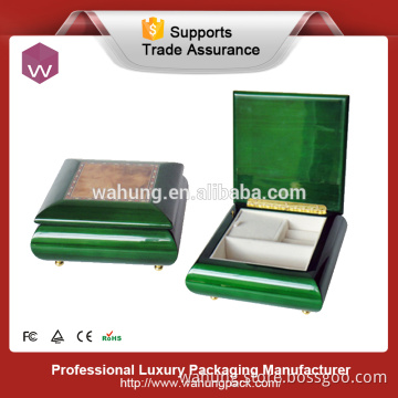 green wooden music box (WH-0352)